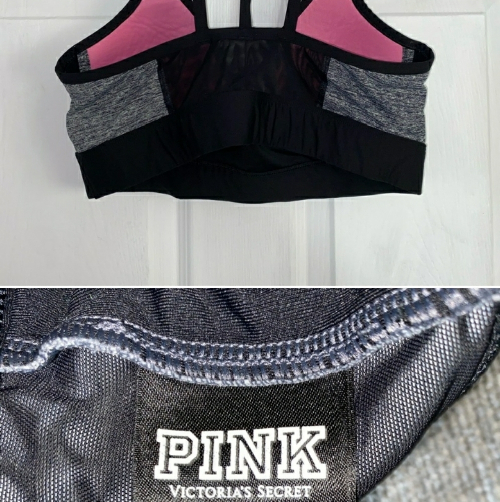 Pink Victoria secret ultimate push up sports bra